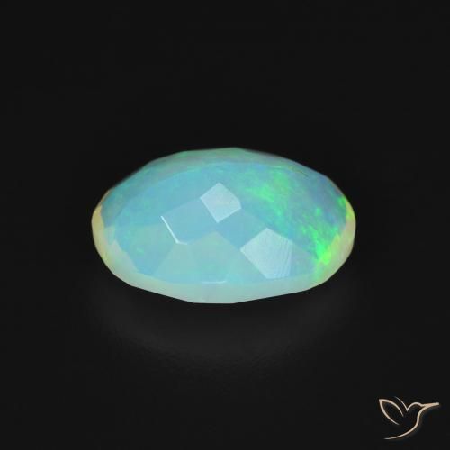 Ópalo Multicolor natural de 1.46 ct, Ovalada, Transparente