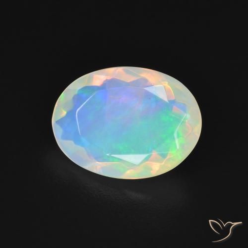1.70ct Natural Multicolor Ópalo, Ovalada, Transparente