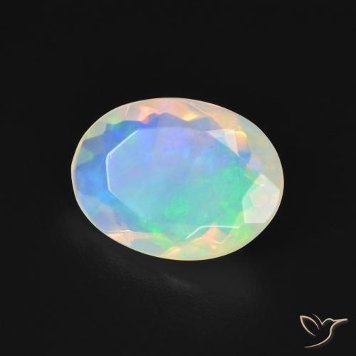 Ópalo Multicolor natural de 1.70 ct, Ovalada, Transparente
