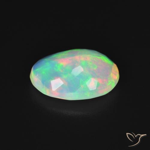 Ópalo Multicolor natural de 1.70 ct, Ovalada, Transparente