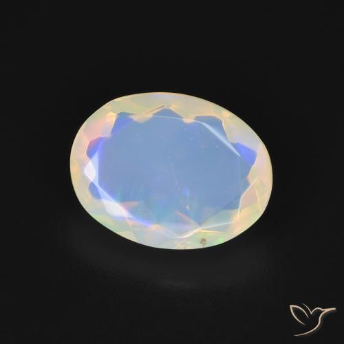 Ópalo Multicolor natural de 1.68 ct, Ovalada, Transparente