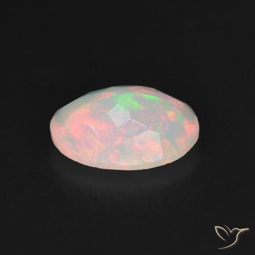 Ópalo Multicolor natural de 1.28 ct, Ovalada, Translúcido