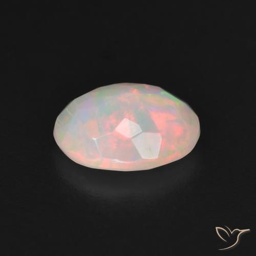 Ópalo Multicolor natural de 1.14 ct, Ovalada, Translúcido