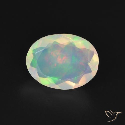 1.07ct Natural Multicolor Ópalo, Ovalada, Transparente