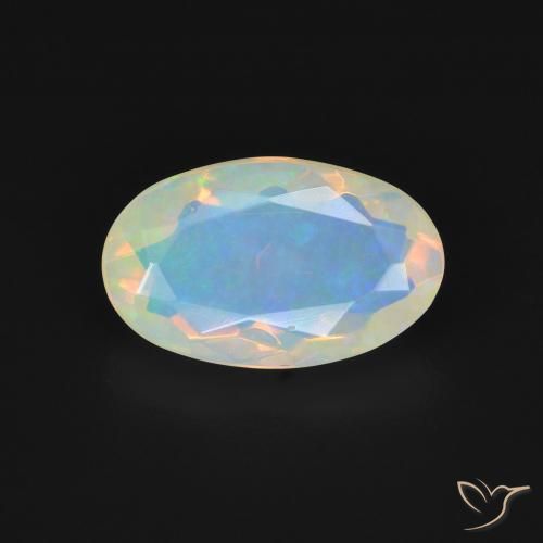 1.42ct Natural Multicolor Ópalo, Ovalada, Transparente