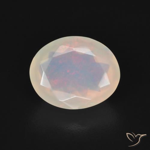 1.44ct Natural Multicolor Ópalo, Ovalada, Transparente