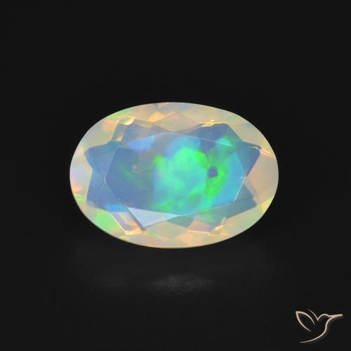 1.22ct Natural Multicolor Ópalo, Ovalada, Transparente