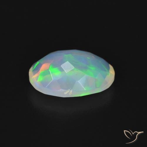 Ópalo Multicolor natural de 1.22 ct, Ovalada, Transparente