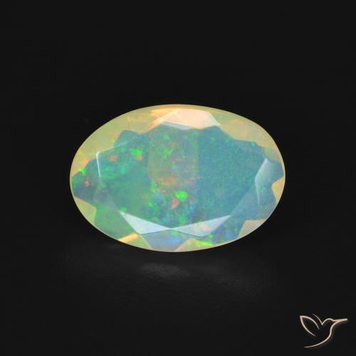 1.23ct Natural Multicolor Ópalo, Ovalada, Transparente