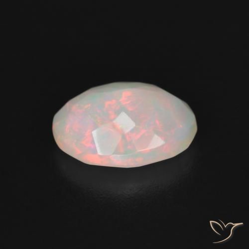 Ópalo Multicolor natural de 0.98 ct, Ovalada, Translúcido