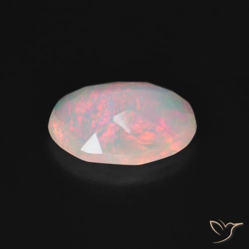 Ópalo Multicolor natural de 1.20 ct, Ovalada, Translúcido