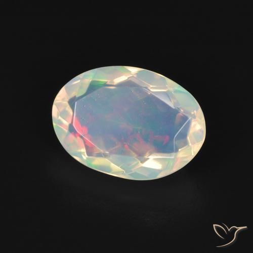 Ópalo Multicolor natural de 1.50 ct, Ovalada, Transparente
