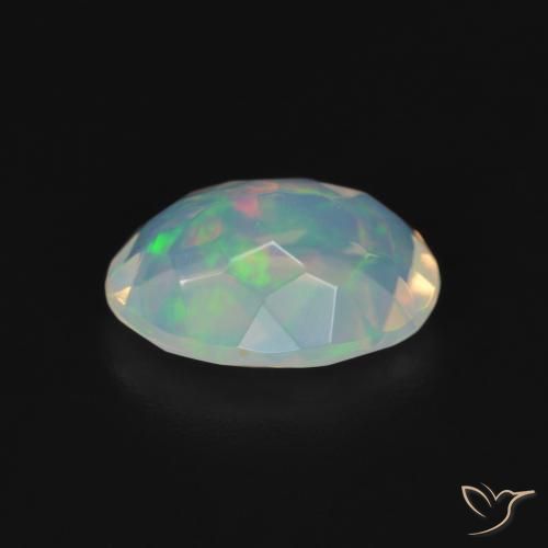 Ópalo Multicolor natural de 1.50 ct, Ovalada, Transparente