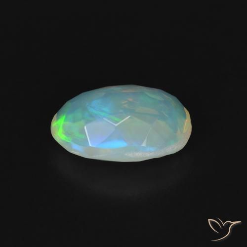 Ópalo Multicolor natural de 1.18 ct, Ovalada, Transparente
