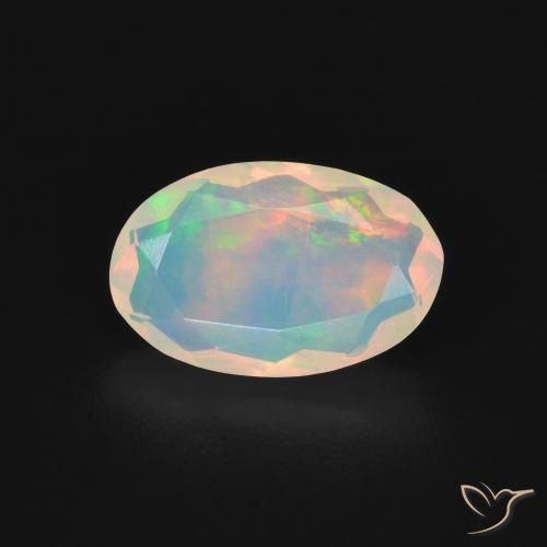 0.94ct Natural Multicolor Ópalo, Ovalada, Transparente