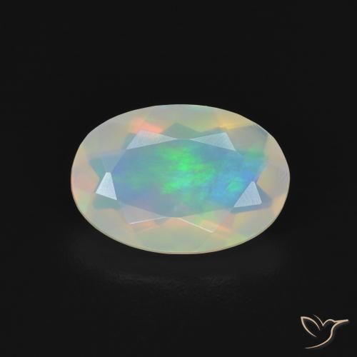 1.12ct Natural Multicolor Ópalo, Ovalada, Transparente