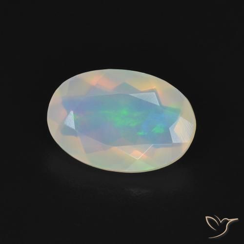Ópalo Multicolor natural de 1.12 ct, Ovalada, Transparente