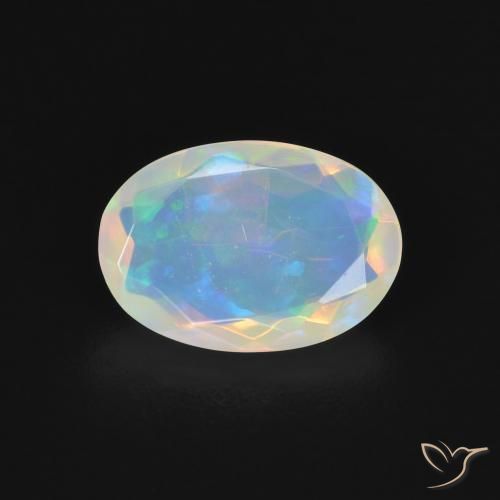 1.03ct Natural Multicolor Ópalo, Ovalada, Transparente, Photo A