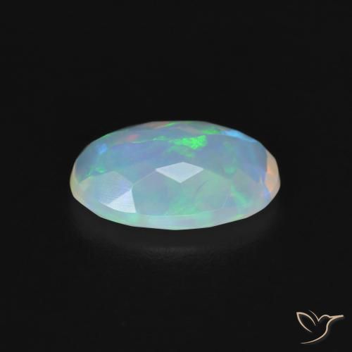 Ópalo Multicolor natural de 1.03 ct, Ovalada, Transparente