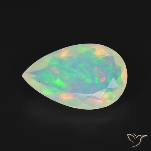 2.58ct Natural Multicolor Ópalo, En forma de pera, Transparente, Photo A