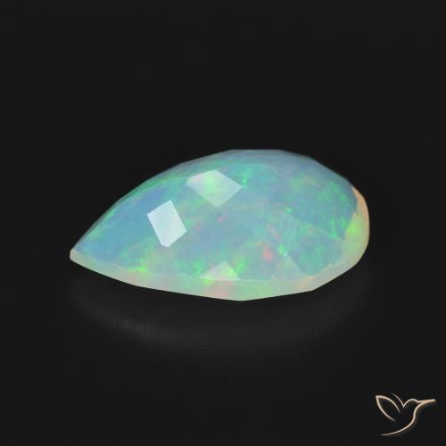 Ópalo Multicolor natural de 2.58 ct, En forma de pera, Transparente