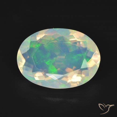 4.01ct Natural Multicolor Ópalo, Ovalada, Transparente