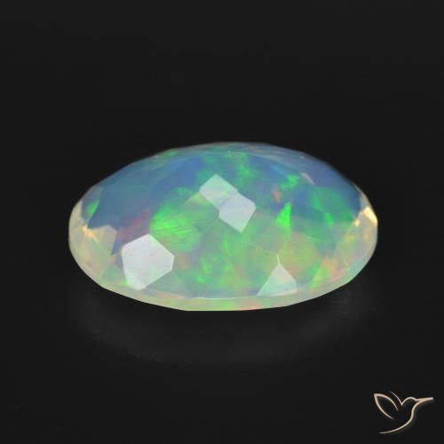 Ópalo Multicolor natural de 4.01 ct, Ovalada, Transparente