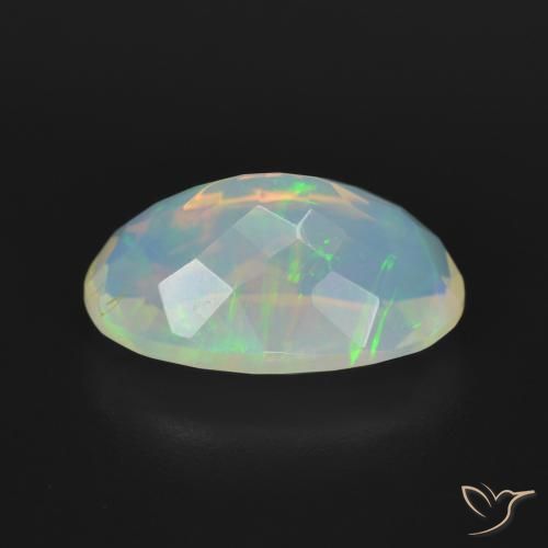 Ópalo Multicolor natural de 3.45 ct, Ovalada, Transparente