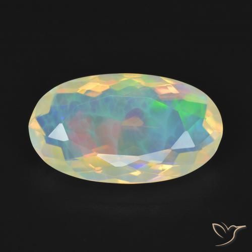 3.51ct Natural Multicolor Ópalo, Ovalada, Transparente