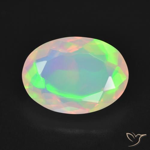 3.83ct Natural Multicolor Ópalo, Ovalada, Transparente, Photo A