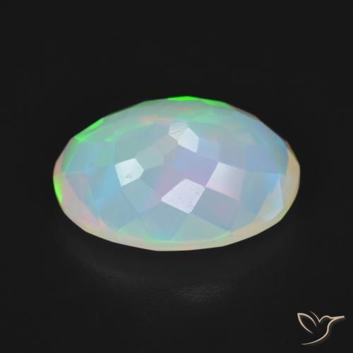 Ópalo Multicolor natural de 3.83 ct, Ovalada, Transparente
