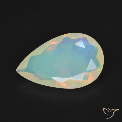 2.62ct Natural Multicolor Ópalo, En forma de pera, Transparente