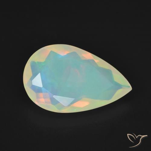 Ópalo Multicolor natural de 2.62 ct, En forma de pera, Transparente