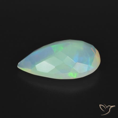 Ópalo Multicolor natural de 2.62 ct, En forma de pera, Transparente