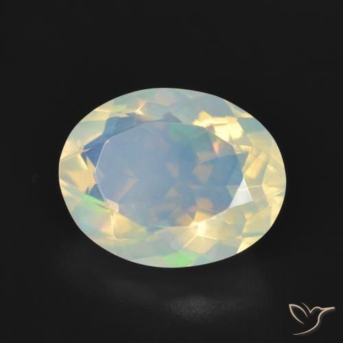 Ópalo Multicolor natural de 3.48 ct, Ovalada, Transparente