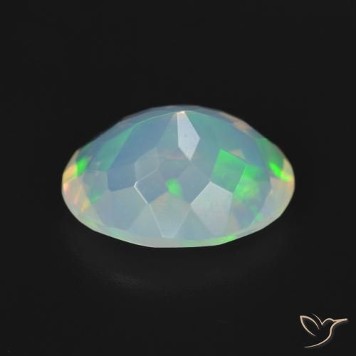 Ópalo Multicolor natural de 3.48 ct, Ovalada, Transparente