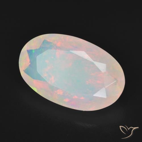 Ópalo Multicolor natural de 4.25 ct, Ovalada, Transparente