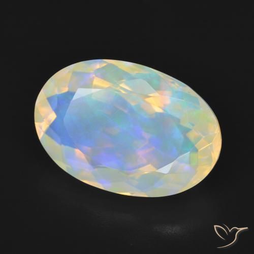 Ópalo Multicolor natural de 5.06 ct, Ovalada, Transparente