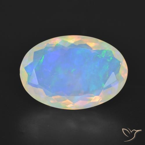 5.13ct Natural Multicolor Ópalo, Ovalada, Transparente