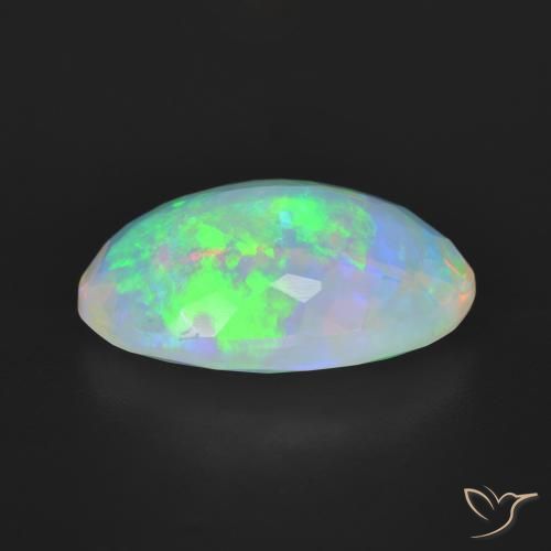 Ópalo Multicolor natural de 5.13 ct, Ovalada, Transparente