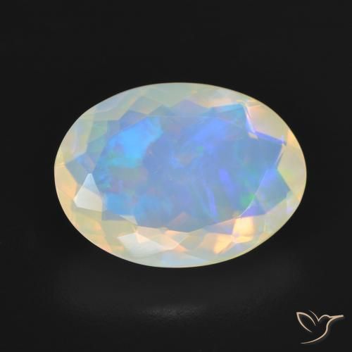 3.54ct Natural Multicolor Ópalo, Ovalada, Transparente