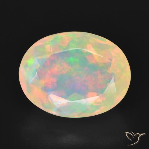 4.25ct Natural Multicolor Ópalo, Ovalada, Transparente