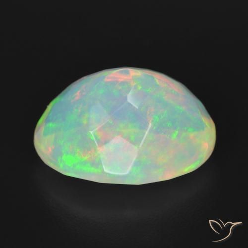 Ópalo Multicolor natural de 4.25 ct, Ovalada, Transparente