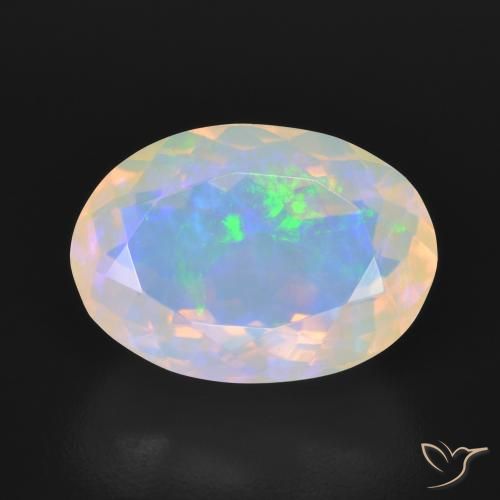 4.14ct Natural Multicolor Ópalo, Ovalada, Transparente