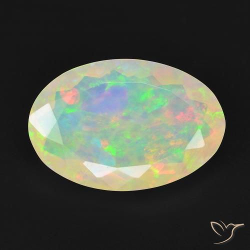 3.93ct Natural Multicolor Ópalo, Ovalada, Transparente