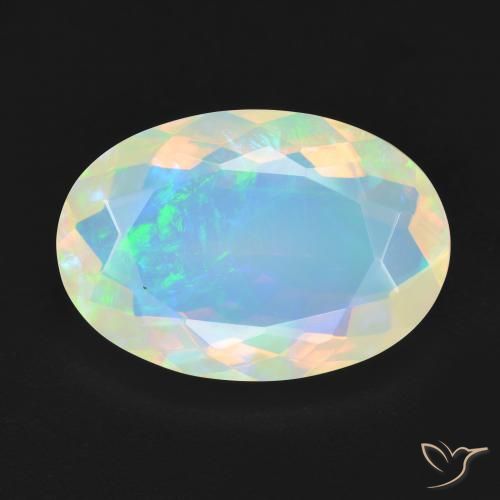 4.44ct Natural Multicolor Ópalo, Ovalada, Transparente