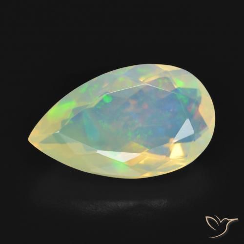 3.12ct Natural Multicolor Ópalo, En forma de pera, Transparente