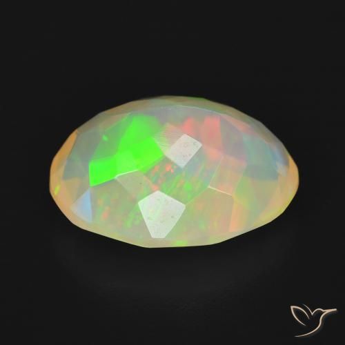 Ópalo Multicolor natural de 4.16 ct, Ovalada, Transparente