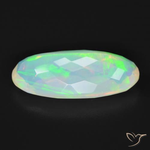 Ópalo Multicolor natural de 4.21 ct, Ovalada, Transparente