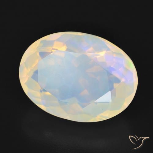 Ópalo Multicolor natural de 4.69 ct, Ovalada, Transparente